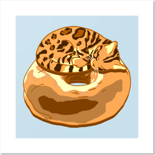 Bagel Cat - Bengal Posters and Art